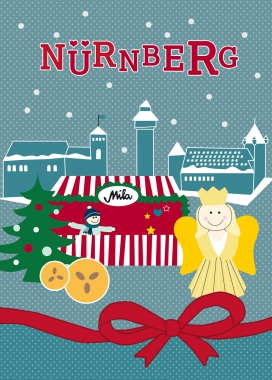 Postkarte - Christkindlesmarkt Nürnberg