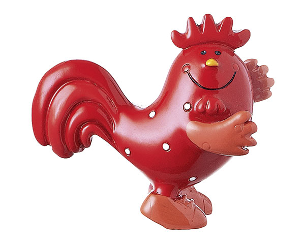 Figur - Huhn stehend, rot 5 cm