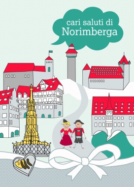 Postkarte - Nürnberg Italienisch