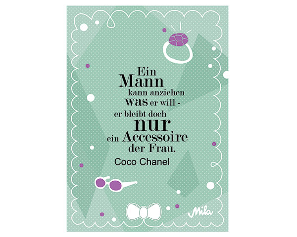 Postkarte - Ein Mann kann anziehen...