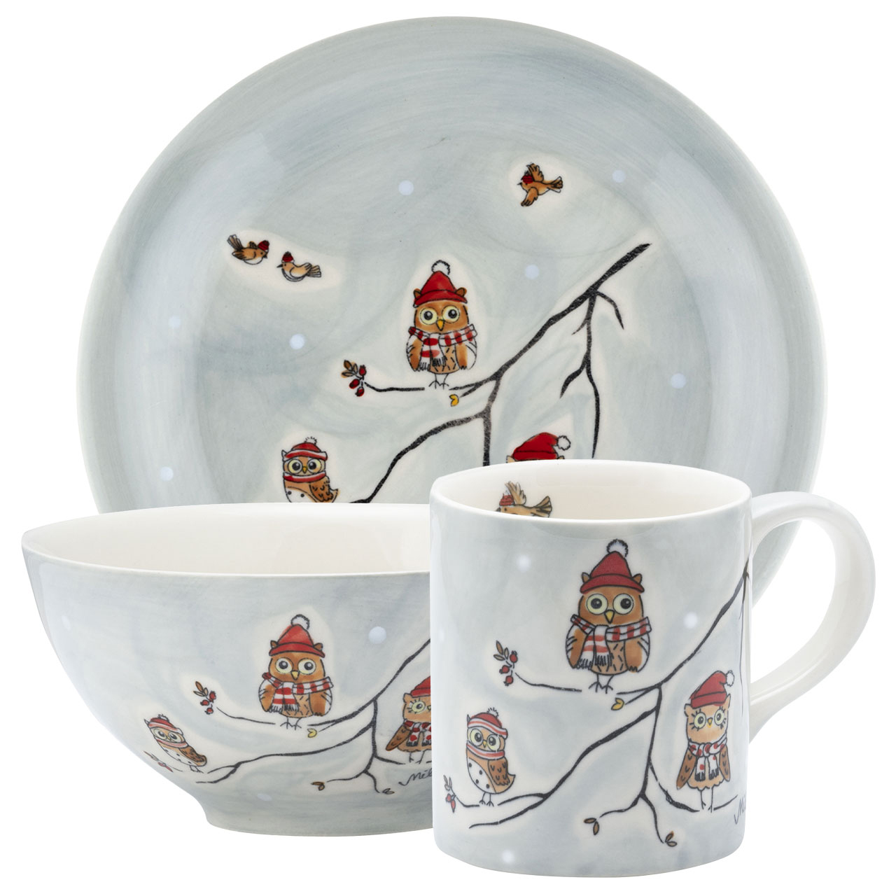 Sammler Set in Geschenkbox - Wintereulen