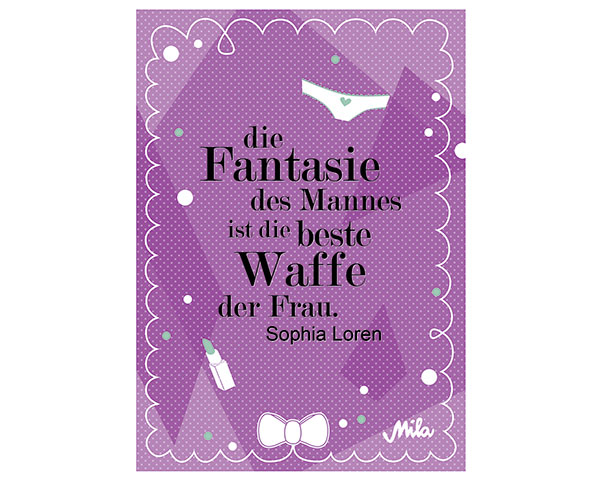 Postkarte - Die Fantasie des Mannes...