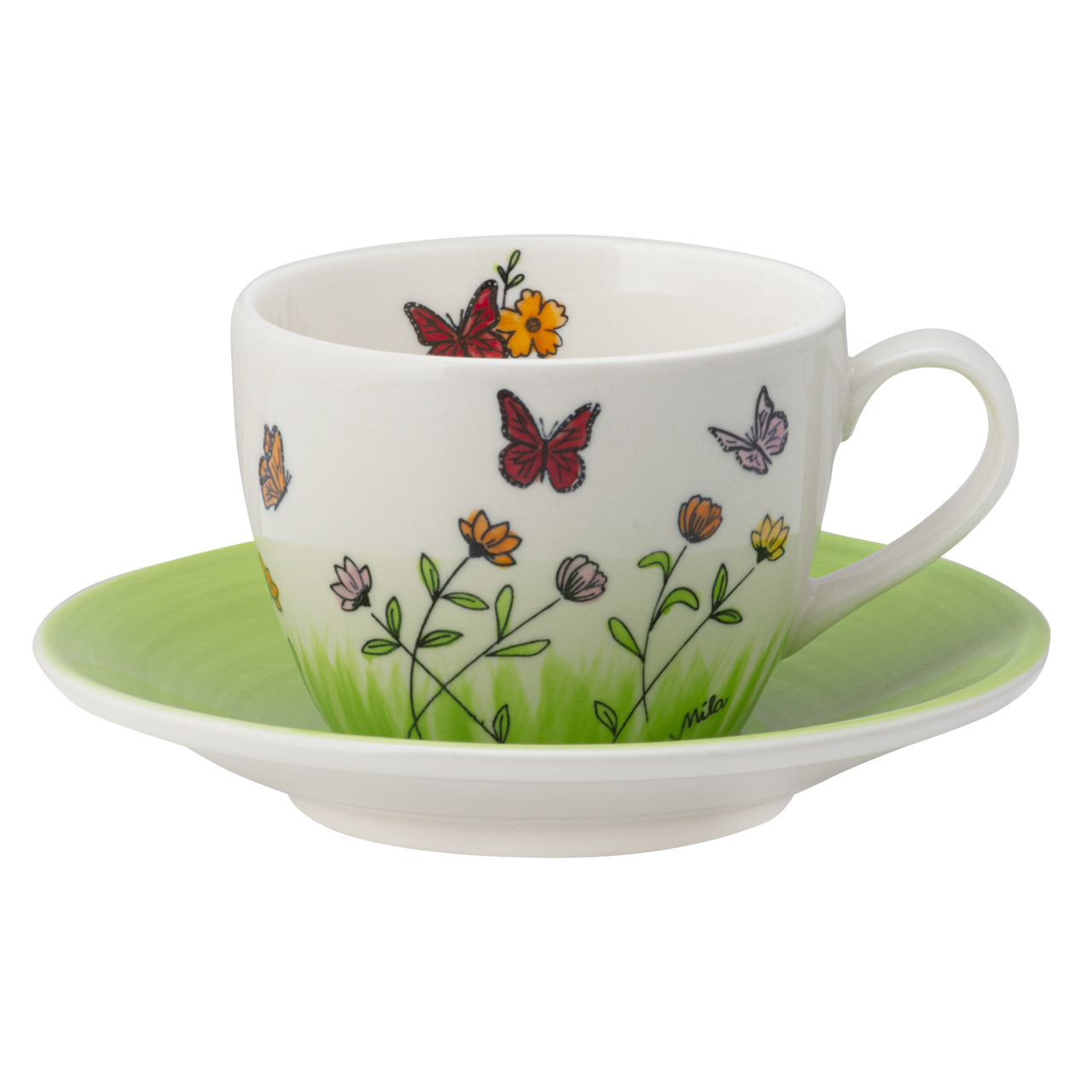 Cappuccino Tasse - Schmetterlinge