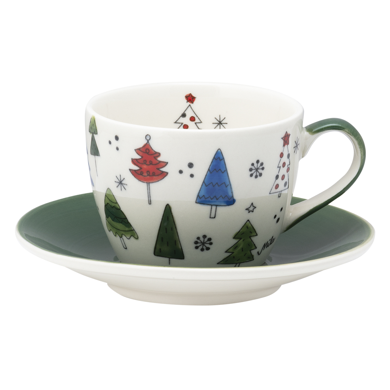 Cappuccino Tasse - X-Mas Trees