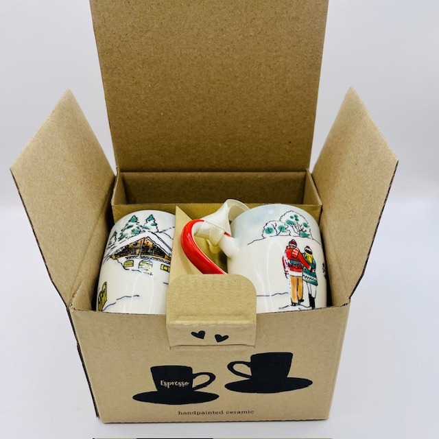 Espresso Tasse - 2er Set in Geschenkbox - Winter Traum